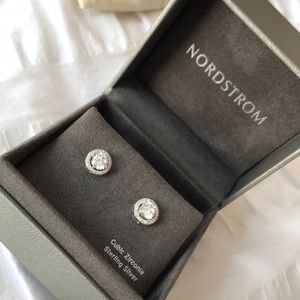 Nordstrom cubic zirconia sterling silver earrings